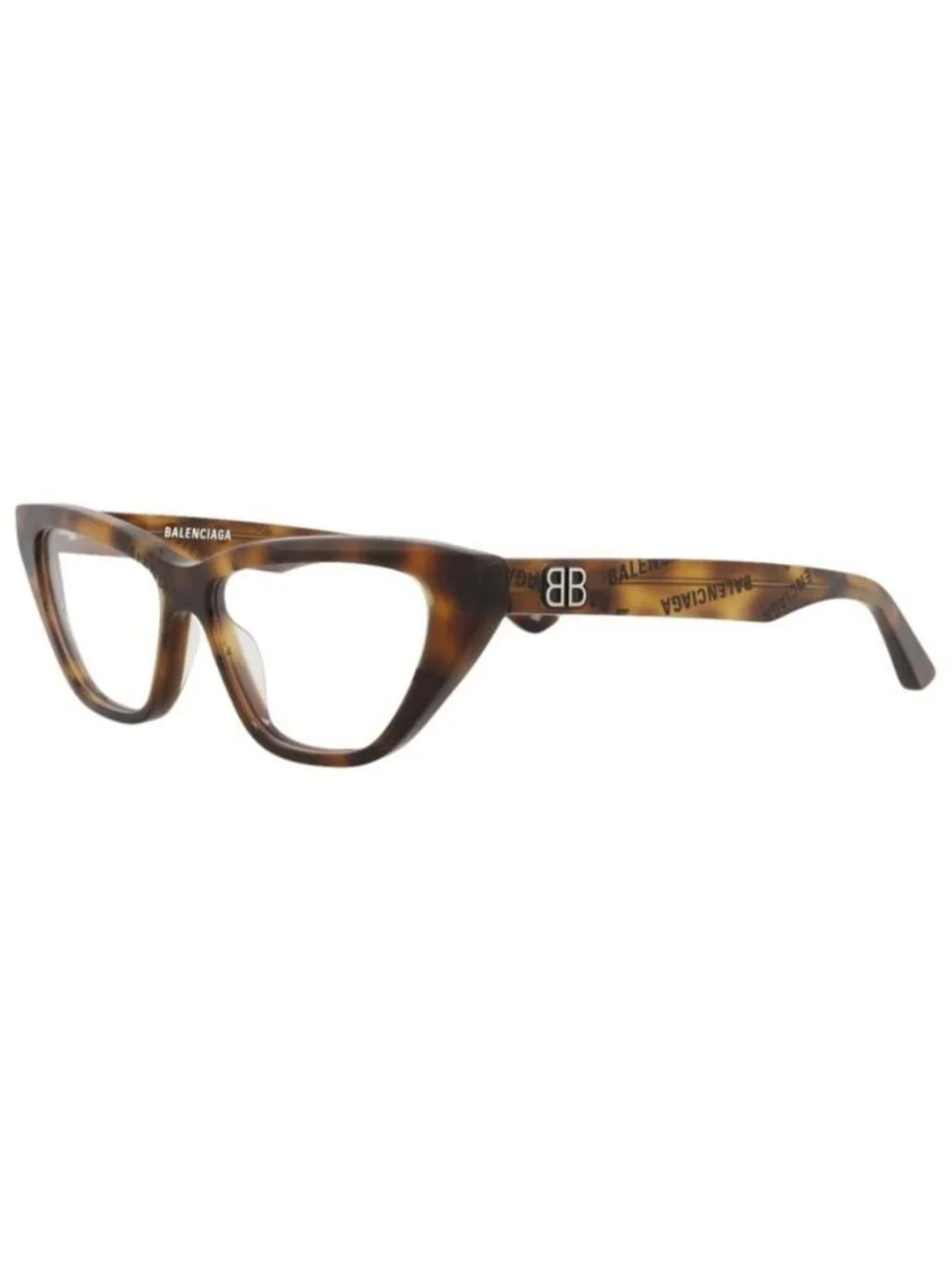 New Balenciaga Womens Cat Eye Havana Havana Transparent Fashion Designer Eyeglas